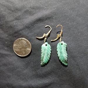 14k Gold & Jade Leaves